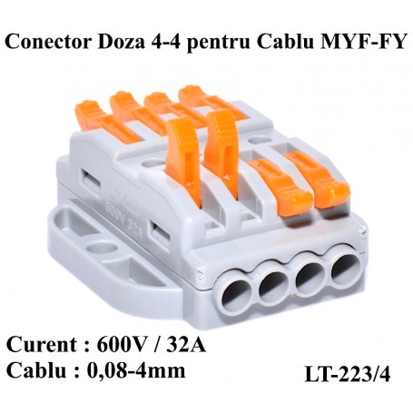 insect wolf Sweeten Conector Doza Pentru Cablu 4-4 LT-223/4, ElectroAZ - Vectro Electronics