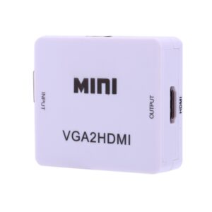 Adaptor Mini Convertor VGA La HDMI Full Hd 1080p Video Si Audio Stereo,Alb