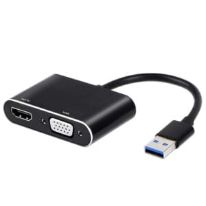 Adaptor Plug & Play de la USB 3.0 la VGA si HDMI 1080P, pentru Macbook sau PC