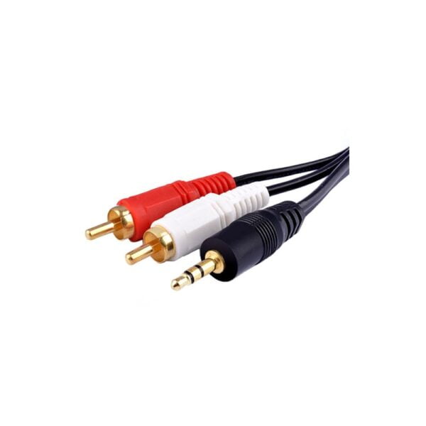 Cablu Audio Stereo 2 RCA Tata la Jack 3.5 mm Tata ,cablu AUX pentru amplificator Telefon, Home Theater DVD 3 m