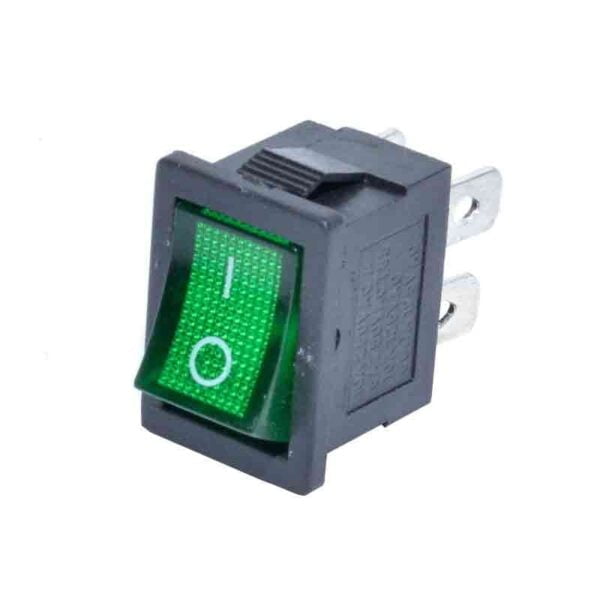 Set 3 Buc Intrerupator Mic cu Led Verde