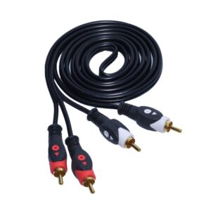 Cablu 2RCA Tata - 2RCA Tata, Roșu/Negru 1,5m Q
