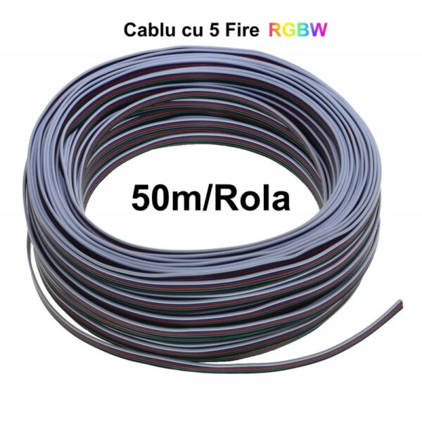 Cablu Alimentare RGBW 5 Fire, 50m/Rol