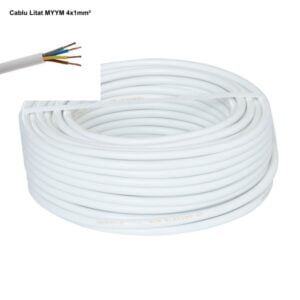 Cablu Electric Litat 4x1mm² Alb MYYM Litat / 100ml